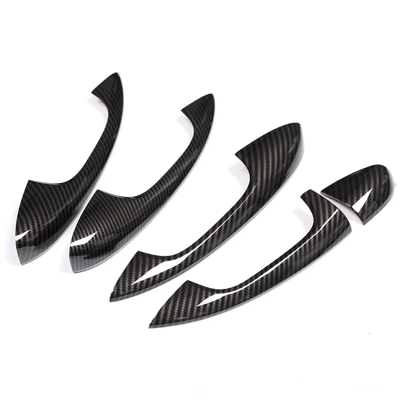 

For Mercedes Benz EQC 2019-2020 LHD Chrome Carbon Fiber Door Handle Cover Car Styling Accessories Stickers