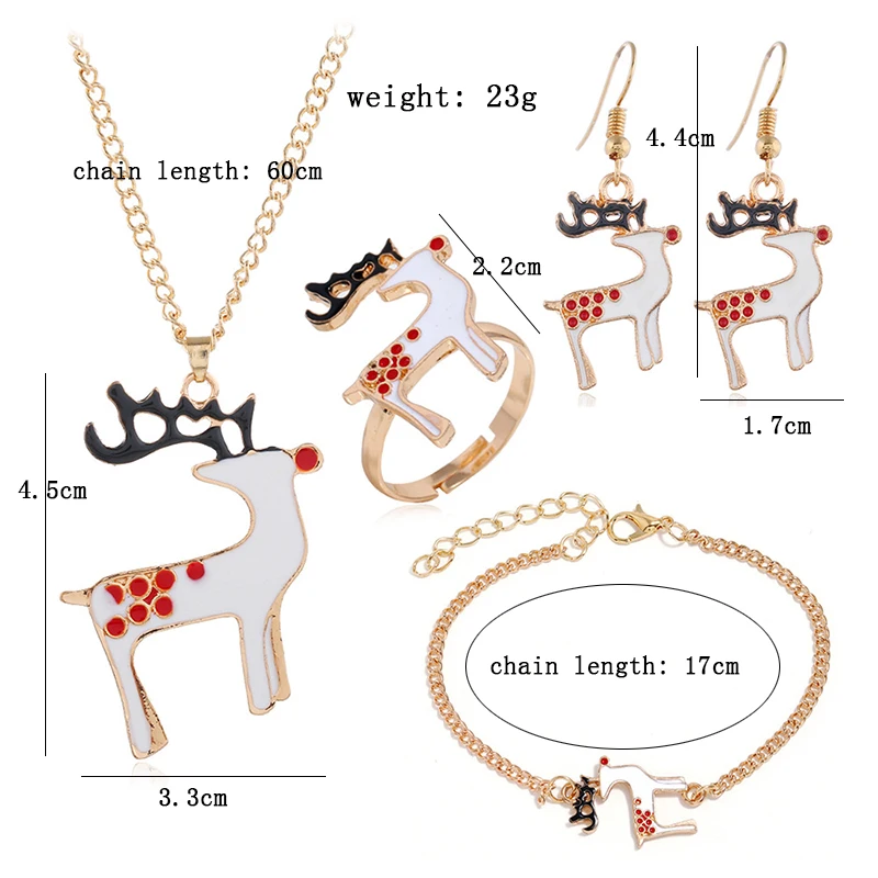 Рождественская серия новогодний костюм ювелирные изделия олень кулон ожерелье