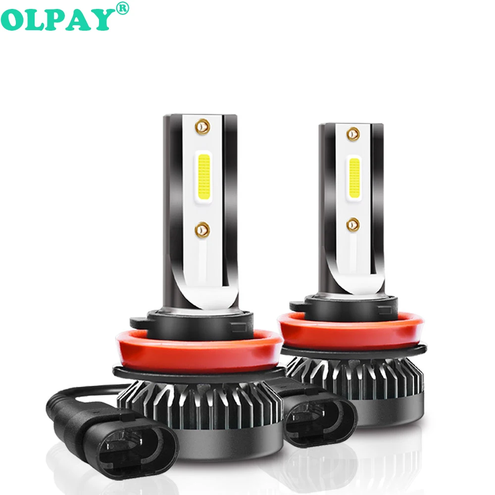 OLPAY 2 шт. H7 светодиодный мини автомобиль лампы для передних фар H4 H1 H11 H8 комплект 9005