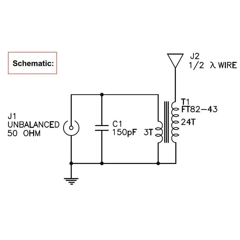 

Portable No Tune End Fed Half Wave Antenna EFHW Antenna Assembled For Radio Communications DIY
