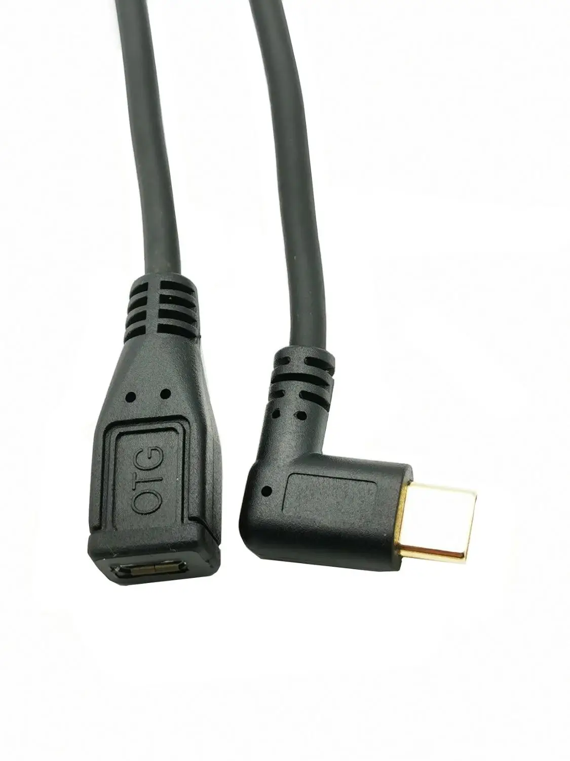 Gold-plated 90 ° side bend Type-C orbit Micro5pin female mobile phone data adapter USB3.1 cable | Электроника
