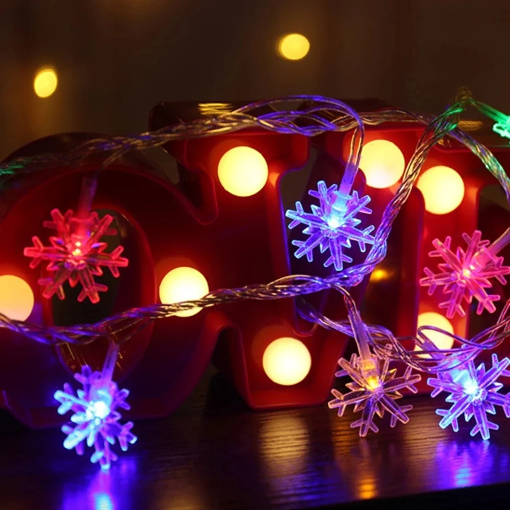 

Christmas Flash Snowflake Ball Star String Fairy Lights Garland for Home New Year Party Xmas Tree Fairy Lights Decoration Light