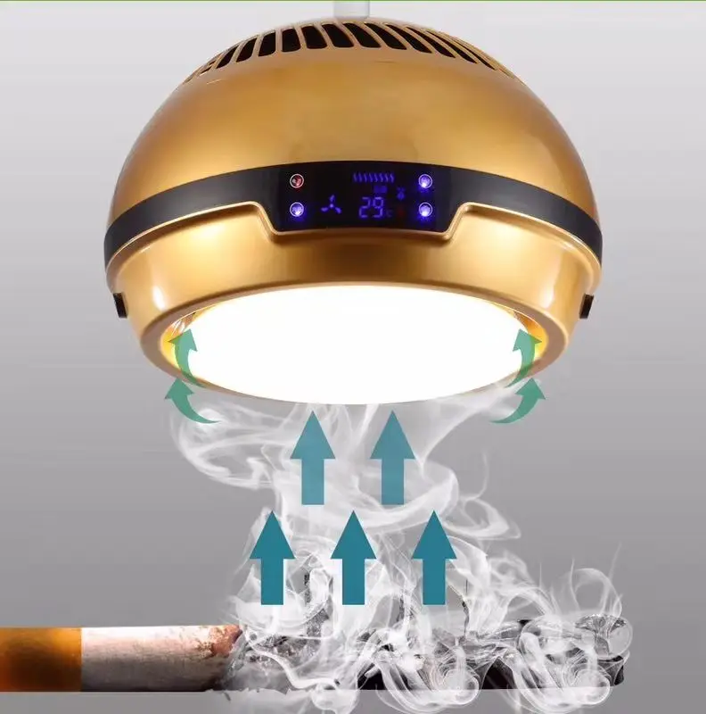 

Gold Pendant Air purifier Light Modern lamp for Smoking Table Living Room Extensible&enviromental purification rise and fall