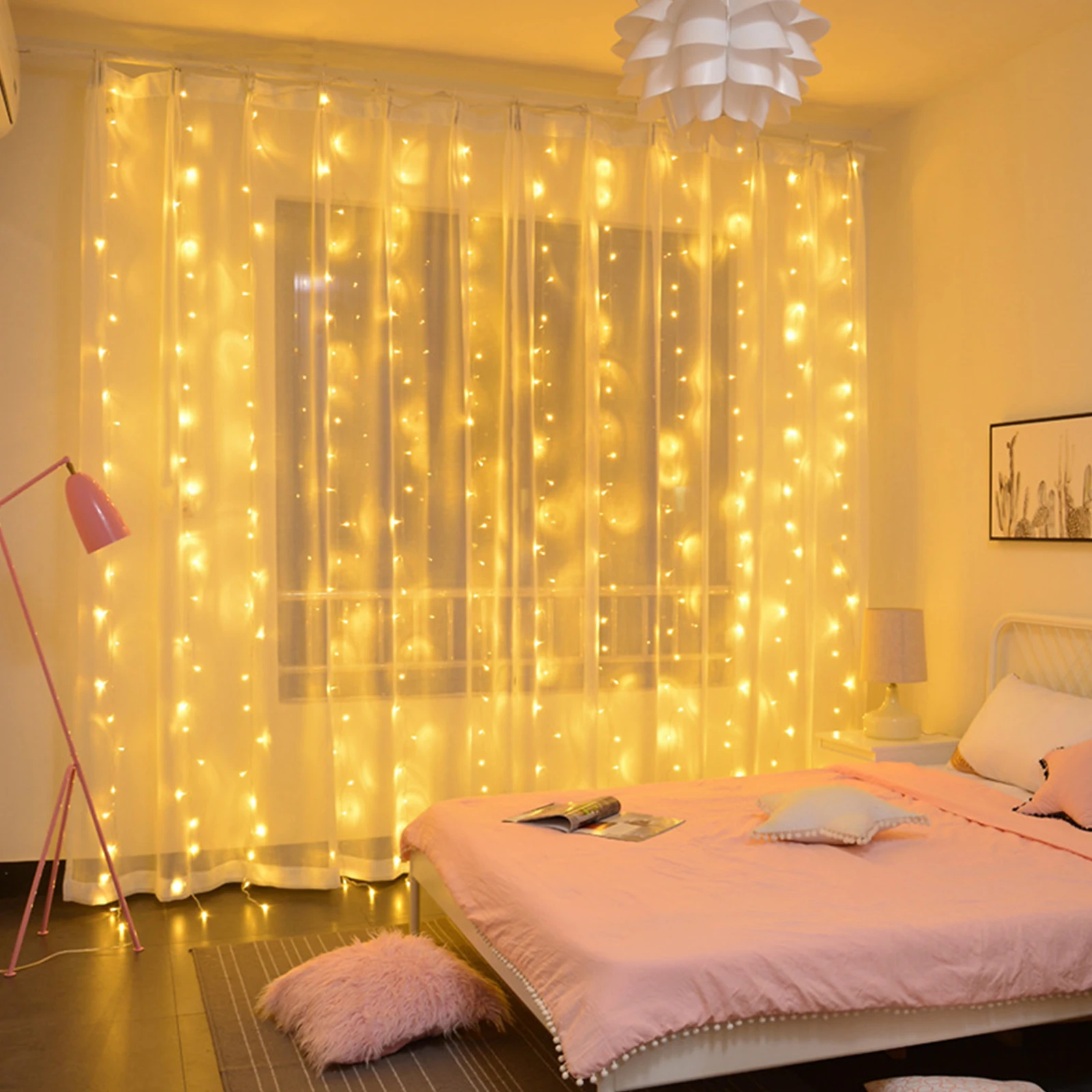 

LED Light String Christmas Decorations Fairy Garland Curtain Light USB Festoon 200LEDs String Lights for Party Garden Wedding