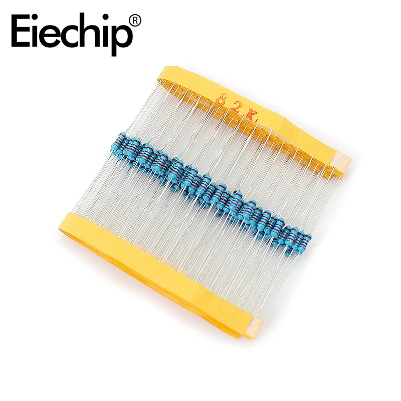 

100 шт./лот 1/4 Вт 1% металлопленочный резистор 0,25 Вт Сопротивление 82K Ом сквозное отверстие