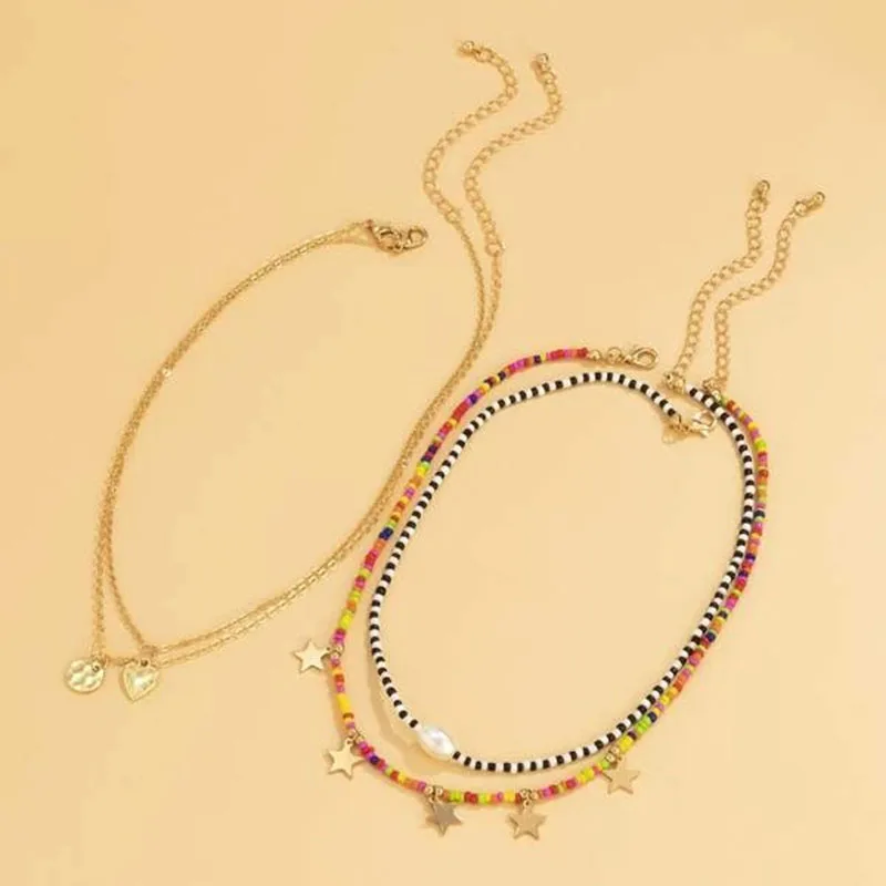 Модные женские богемные яркие Короткие ювелирные изделия ручной работы с