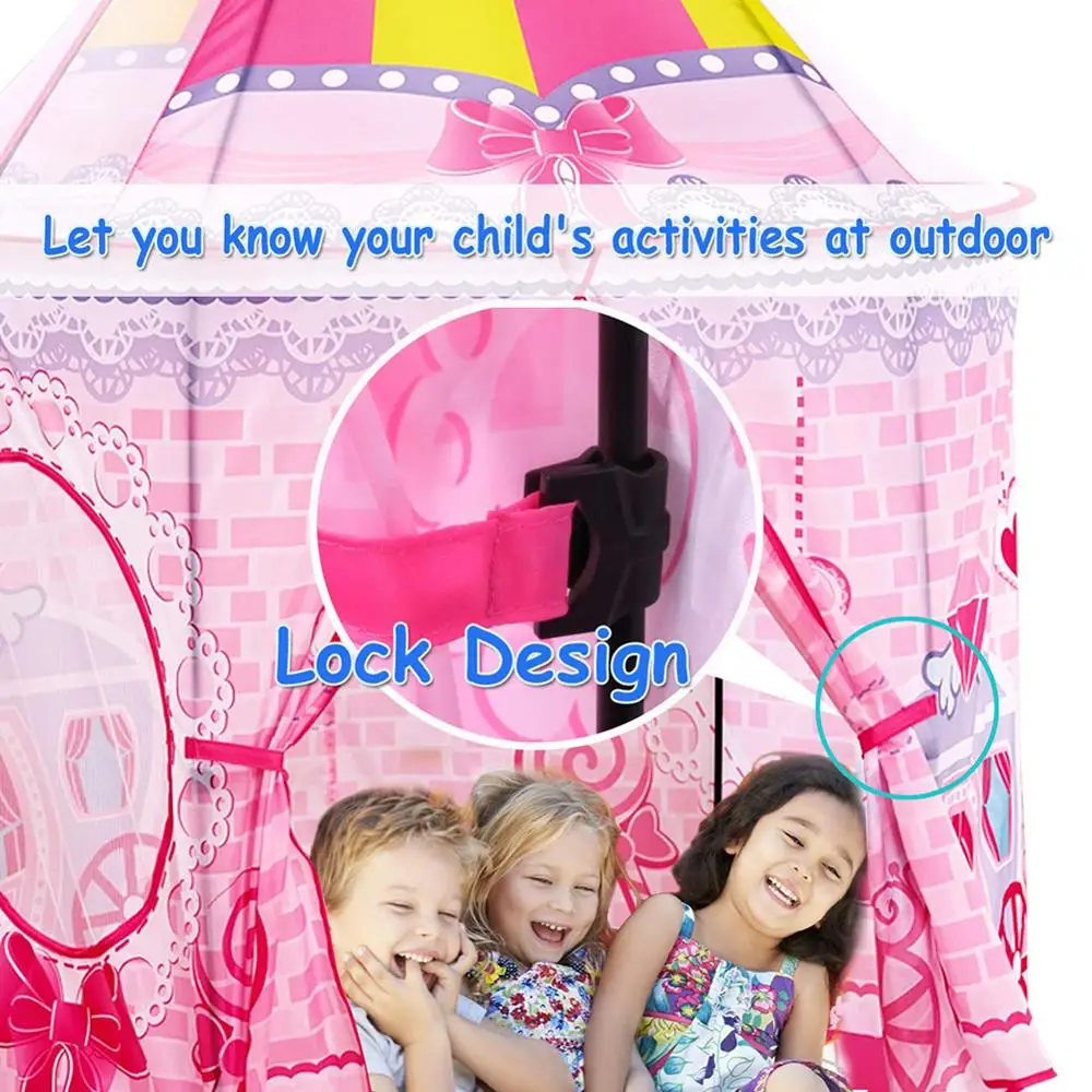135CM Kids Princess Play Tent Portable Indoor Outdoor Camping Baby Tents House Hut For Toys gift | Спорт и развлечения