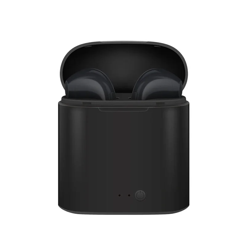 Черный I7S TWS наушники Мини Bluetooth 5,0 наушники стерео бас беспроводная гарнитура с микрофоном для iPhone Xiaomi samsung - Цвет: Черный