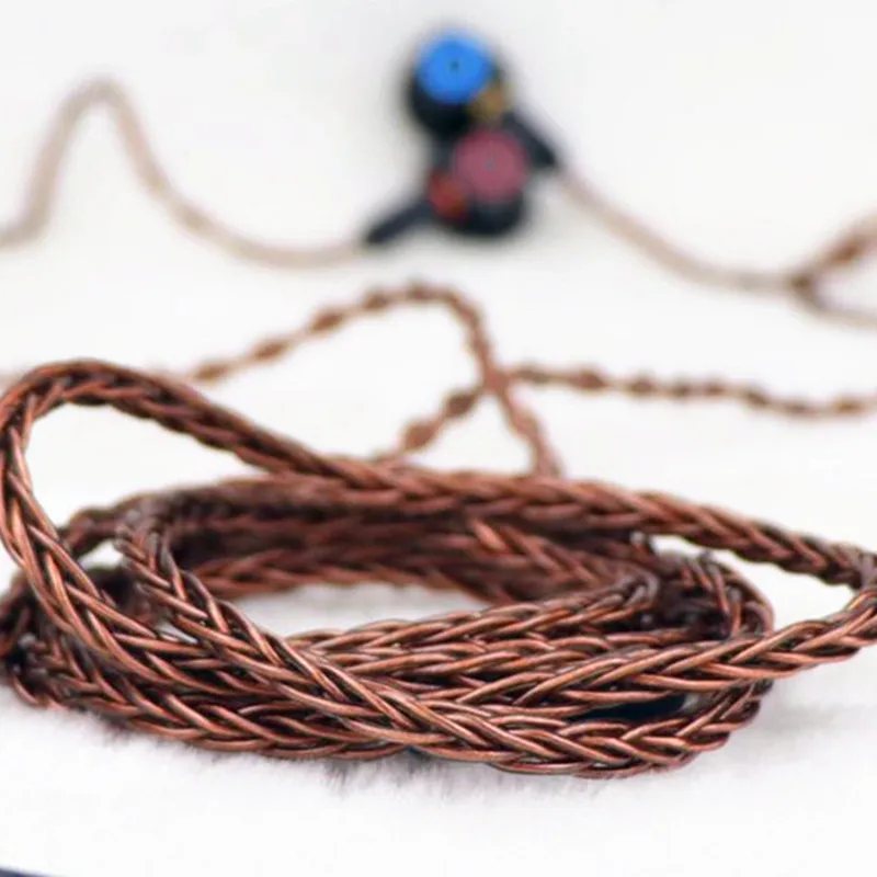 Новый 8 ядерный однокристальный медный посеребренный кабель с MMCX/2pin разъемом для