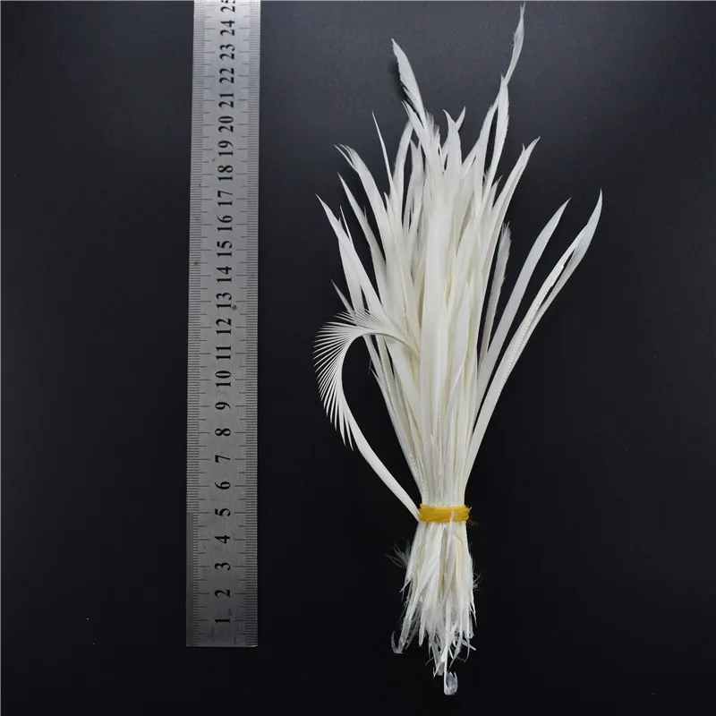 15-20CM 6-8inch 20 шт./лот, Белый Петух, гусь, перья фазана для рукоделия, курица, утка, павлин, отец, страусиные перья, свадебное украшение шлейф - Цвет: 15-20CM 6-8inch