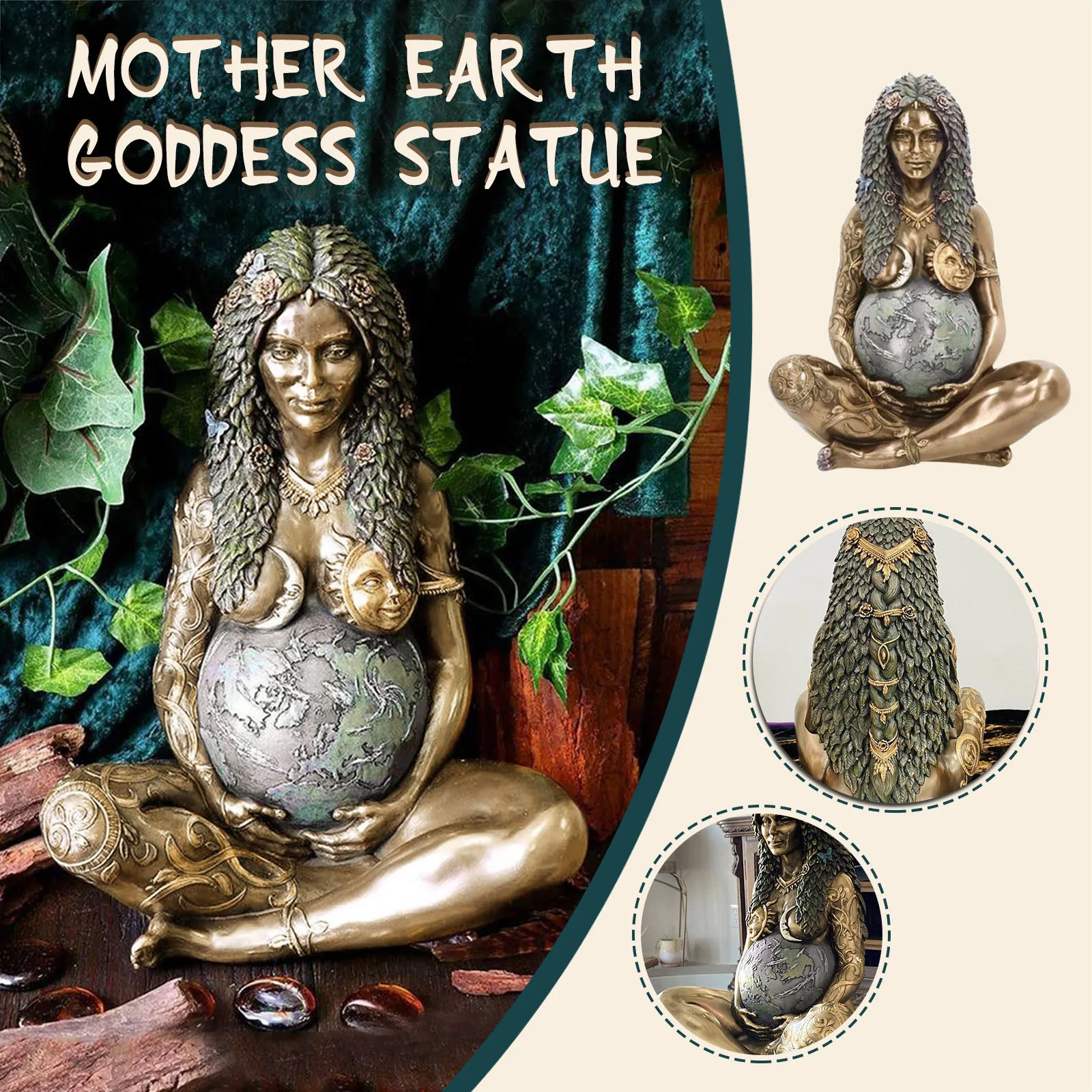 15 см Статуэтка для мамы Земля 2 шт. таинственная Ретро Статуя Украшения