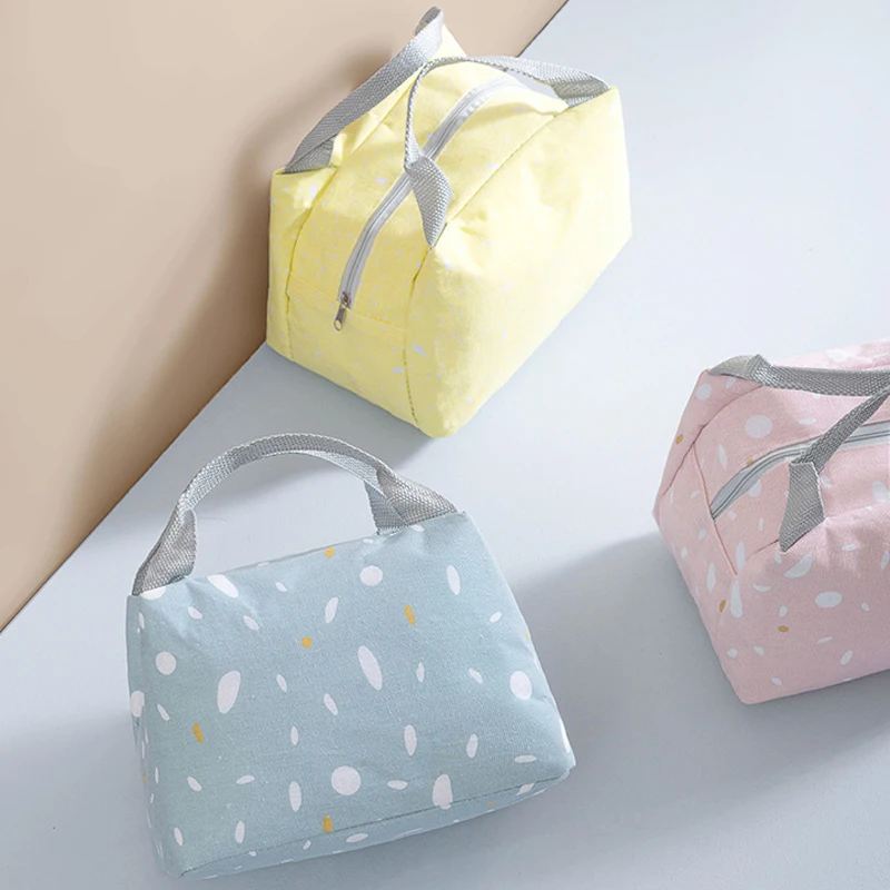 Portable Insulated Thermal Cooler Lunch Bag Tote Picnic Storage Cotton and Linen Aluminum Foil Bento | Багаж и сумки
