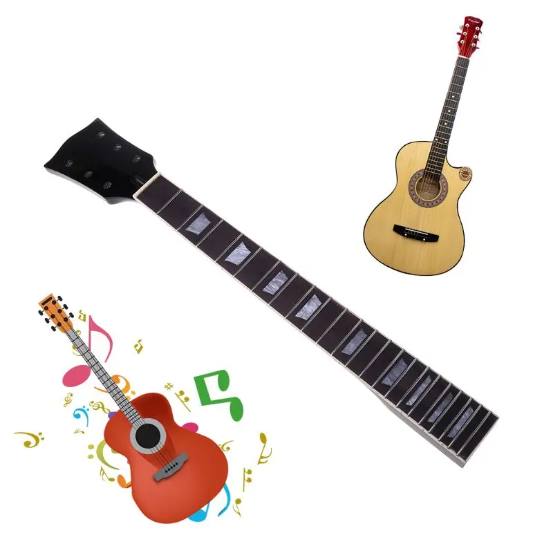 

22 Frets Replacement Neck Fingerboard Maple Rosewood For Electric Guitar Part