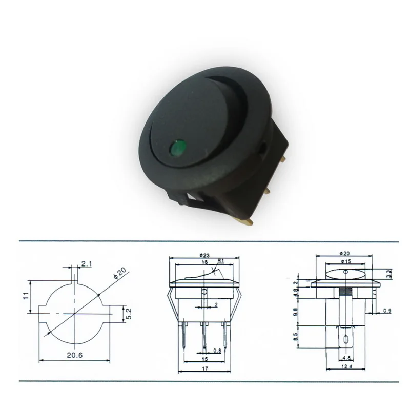 1 шт. 12В переключатель светодиодный практичный Точечный светильник