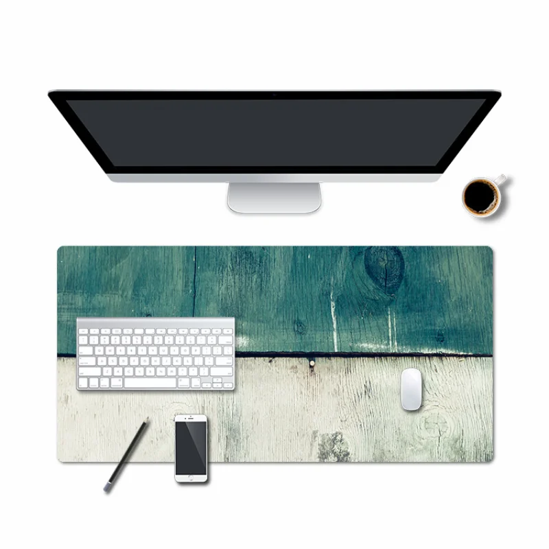 

Microfiber leather, large creative wood-grain mouse pad, large laptop desk pad customization, photo