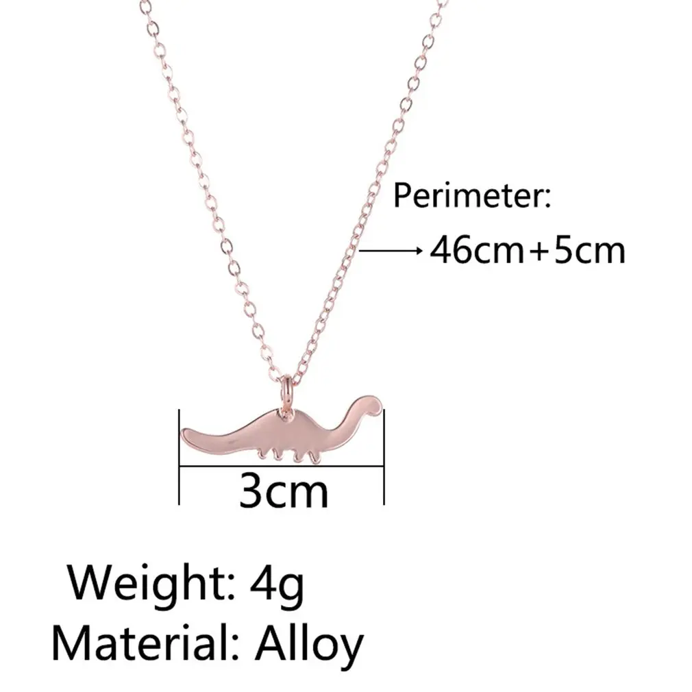 Горячие товары розовое золото ожерелье динозавра индивидуальный стиль сплав