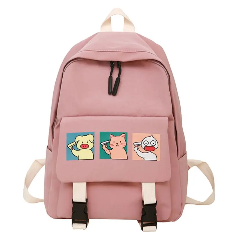 

Cartoon Rucksack Nylon Backpack School Bag Casual College Daypack for Teenager Newest