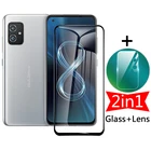 2в1 полноэкранное Защитное стекло для Asus Zenfone 8 Защитная пленка для объектива камеры на Zenfone8 8 Flip 8 flip ROG Phone 3 5 HD закаленное стекло