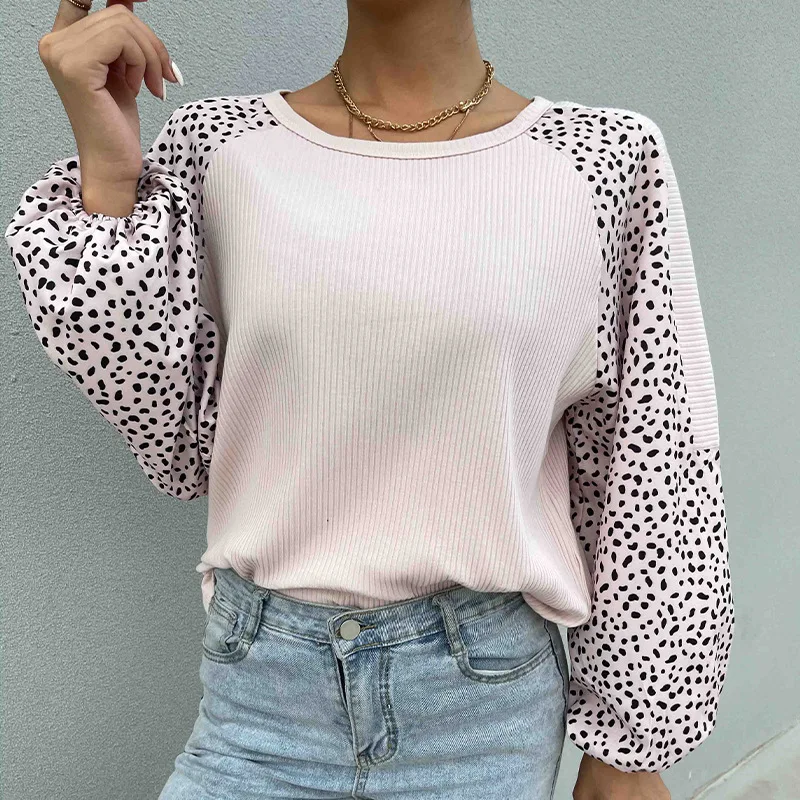 

2021 хит продаж, осенняя женская рубашка в богемном стиле с длинным рукавом и маленьким воротником, стрейчевый Топ, тонкий Топ для женщин и дев...