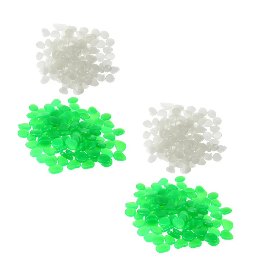

200pcs Luminous Aquarium Cobblestones Fish Tank Pebbles Gravel Garden Rocks