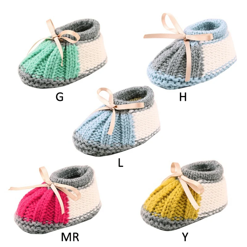 

Fashion Newborn Crib Shoes Baby Boy Girl shoes Winter Warm Knitting Boots Socks Shoe Covers