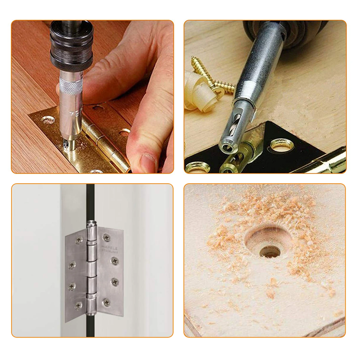 Центр сверло двери Самоцентрирующийся шарнир Tapper Core набор Дырокол