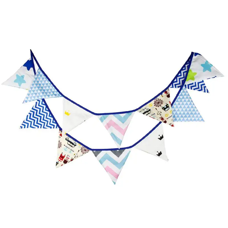 Винтажный джутовый фотографический баннер 3 м 13 флагов Свадебный пеньер|Флажки