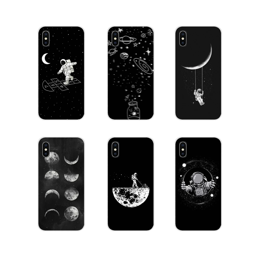 Аксессуары чехлы для телефонов Космос Луна астронавт Xiaomi Mi4 Mi5 Mi5S Mi6 Mi A1 A2 5X 6X 8 9 Lite SE