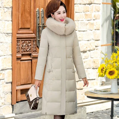 Пуховик среднего возраста новинка 2019 года парка Женское пальто большой размер