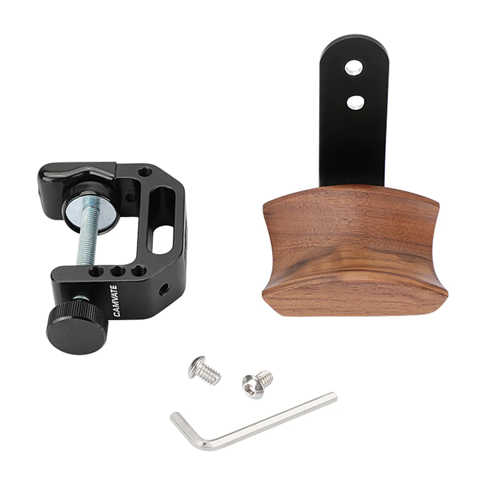 

CAMVATE Universal Wooden Headphone/Headset Stand Hanger With Super Crab Clamp & 1/4"-20 Thread Screw For Headphones Supporting
