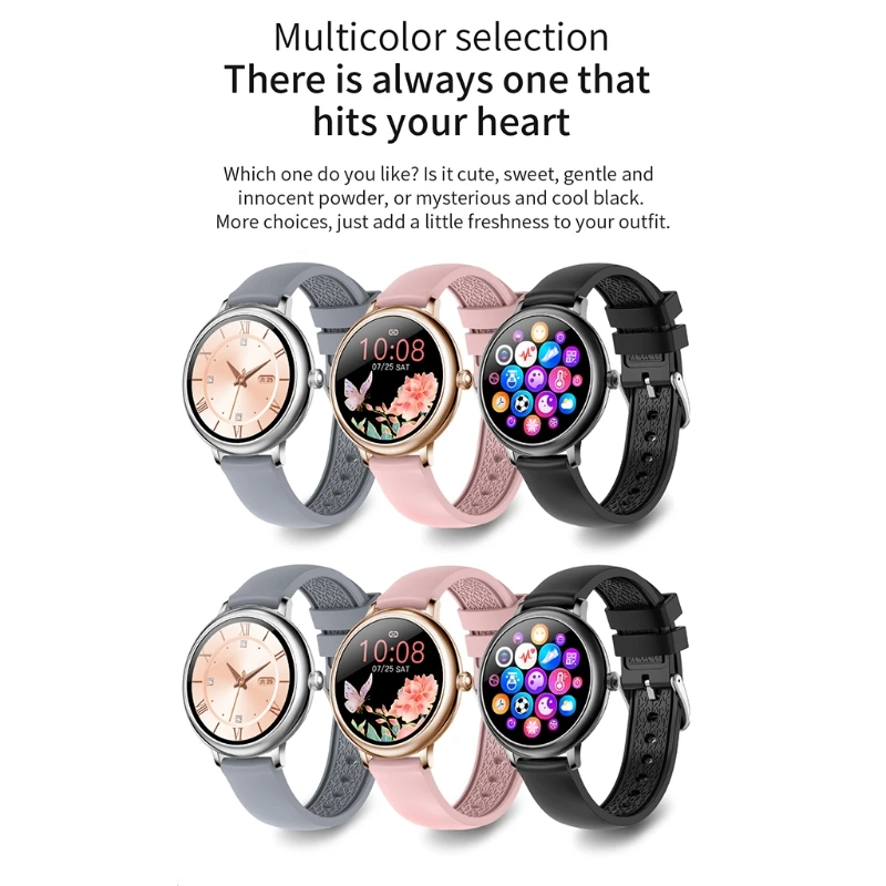 

Ladies CF80 Smart Watch with Physiological Detection IPX7 Waterproof Heart Rate and Blood Oxygen Pressure Monitoring