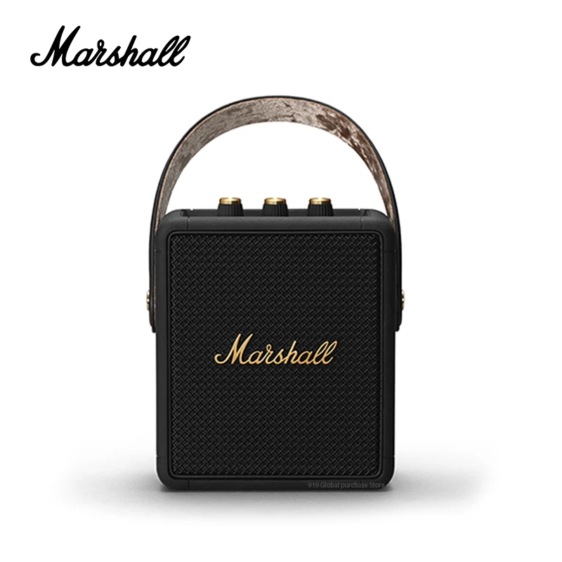 

Портативный Bluetooth-динамик Marshall Stockwell II 5.0, беспроводная уличная дорожная Колонка IPX4, водонепроницаемая колонка с глубокими басами и сабвуфер...