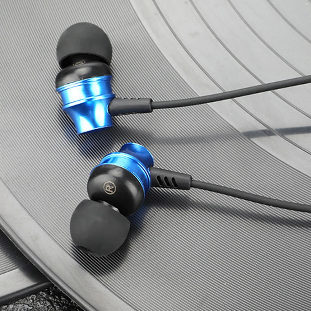 100 шт Проводные металлические наушники игровая гарнитура в ухо тяжелый бас