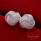 Серьги-гвоздики женские мягкие из серебра 100% пробы, 925 пробы