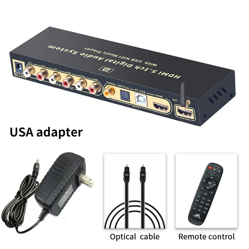 HD815BT HDMI 5 1 аудио преобразователь декодер Bluetooth 0 DAC DTS FLAC APE 4K x 2K экстрактор