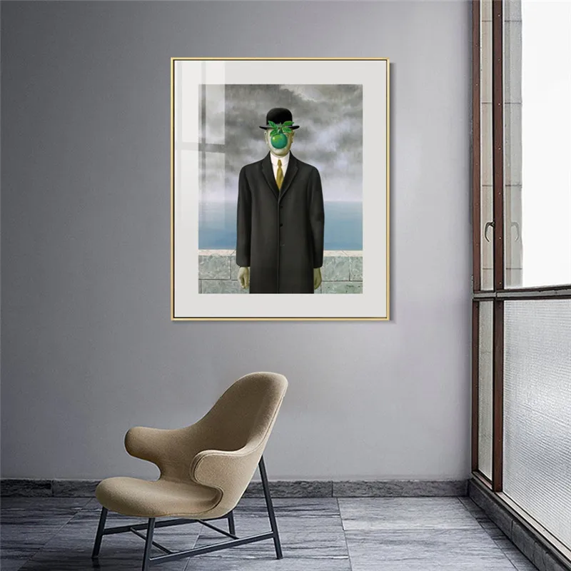 Сын человека Рене Магритт художественная настенная живопись принты и плакаты