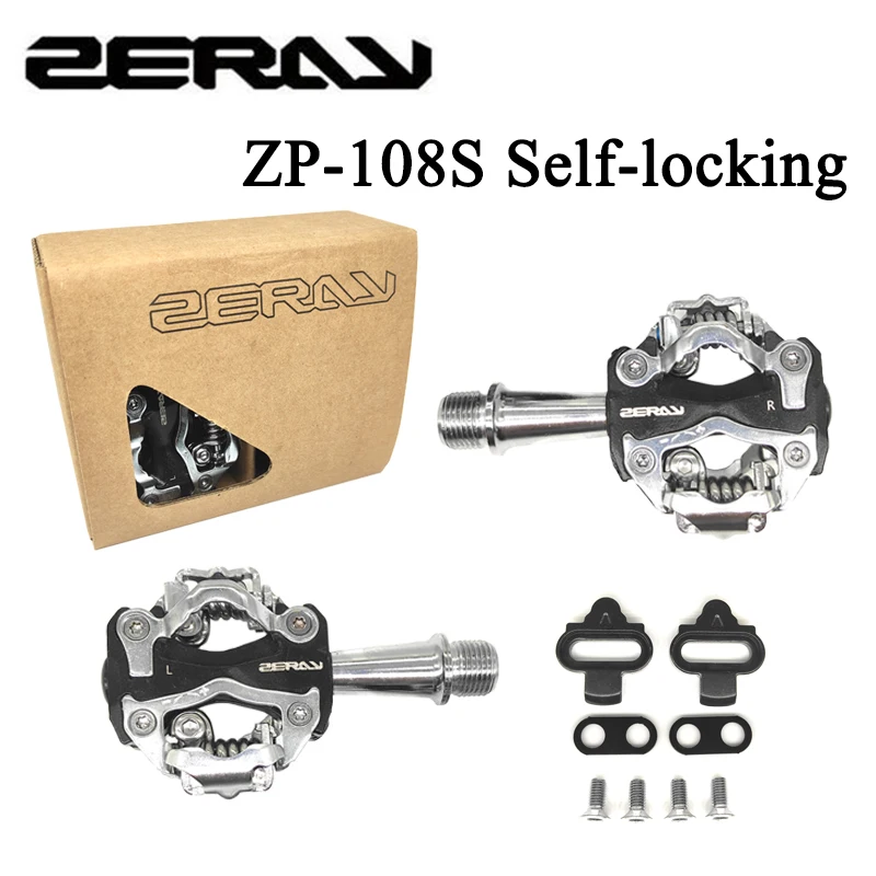 

ZERAY ZP-108S Cycling Road Bike MTB Clipless Pedals Self-locking Pedals SPD Compatible Pedals Bike Parts 108S Free Shipping