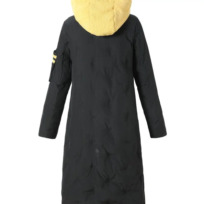 Лидер продаж женские парки mujer 2019 длинное пуховое пальто с цветным сочетанием и