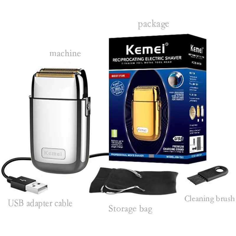 

Перезаряжаемая электрическая профессиональная Бритва для волос, Парикмахерская электрическая бритва для мужчин, бритвенный станок с лити...