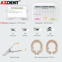 dental sectional contoured metal matrices matrix refill kit resin clamping ring dental forceps diamond wedge autoclavable