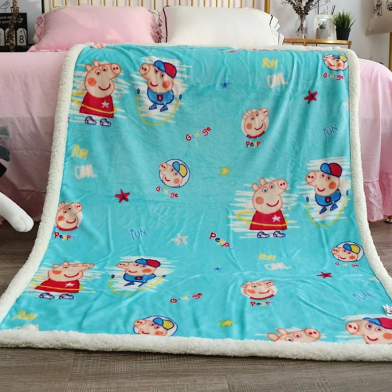100x140 disney минни Двухслойное утолщенное детское одеяло с рисунком Микки, дышащее одеяло для мальчиков и девочек, детское одеяло с рисунком