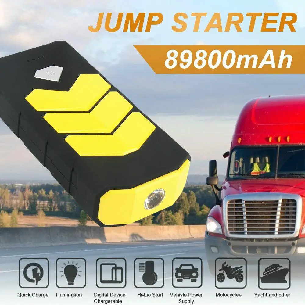 

Heavy Duty 89800mAh Car Jump Starter Pack Booster Battery USB Charger Power Bank