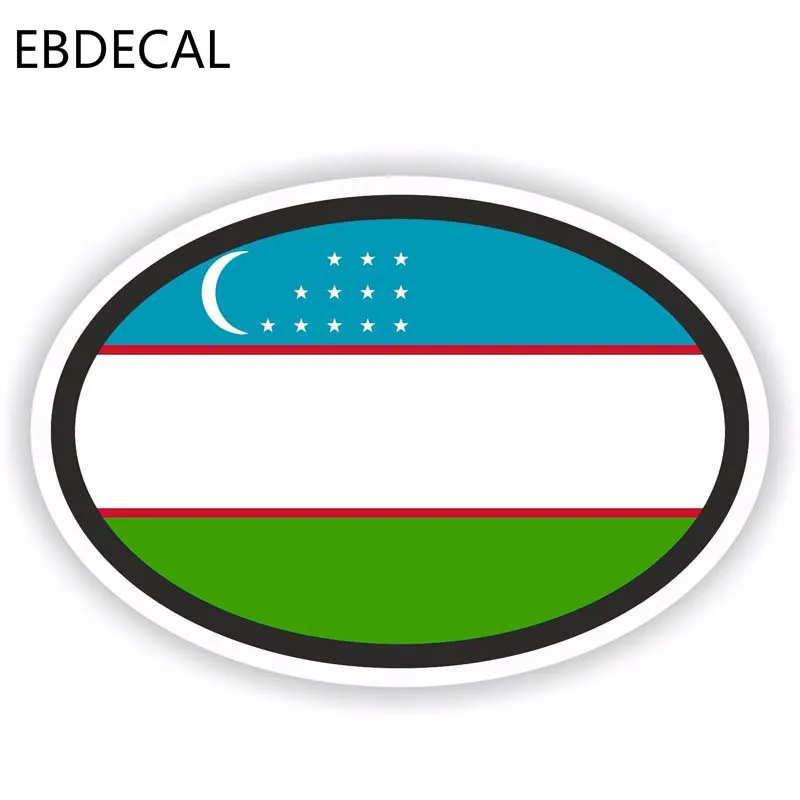 EBdecal тело флаг Узбекистана Овальный для Авто/бампер/окно/настенные наклейки DIY