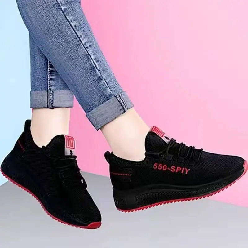 2020 New Spring Women Casual Shoes Breathable Mesh Platform Sneakers Women New Fashion Mesh Sneakers Shoes Woman Tenis Feminino