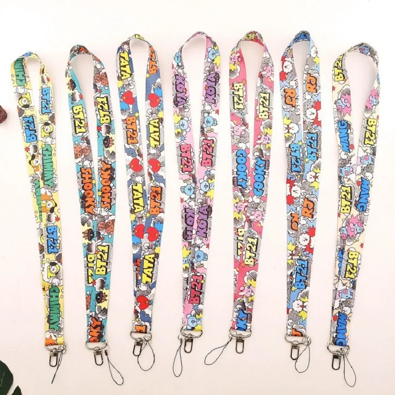 hqbtsc peripheral bangtan boys groups cartoon same style mobile phone lanyard neck lanyard accessories free global shipping