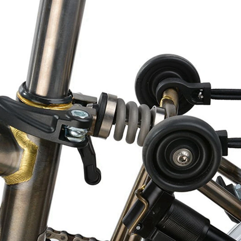 

MTB Bicycle Shocks Titanium Bike Cycling Coil Spring with Retro Bike Handlebar Grips