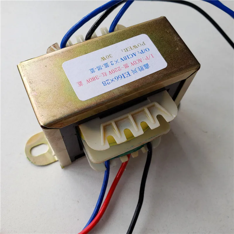 Трансформатор 18V 0 0.8A 220V 380V вход 30VA EI66 * 28 сварочный аппарат трансформатор
