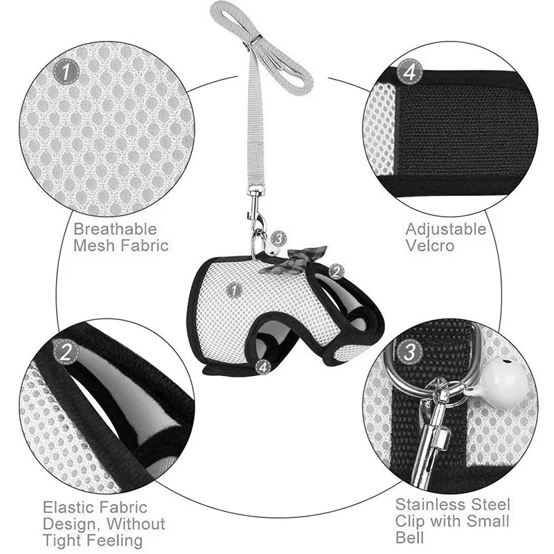 Небольшая домашняя дробилка для ПЭТ Жилет Жгут поводки собак на открытом воздухе