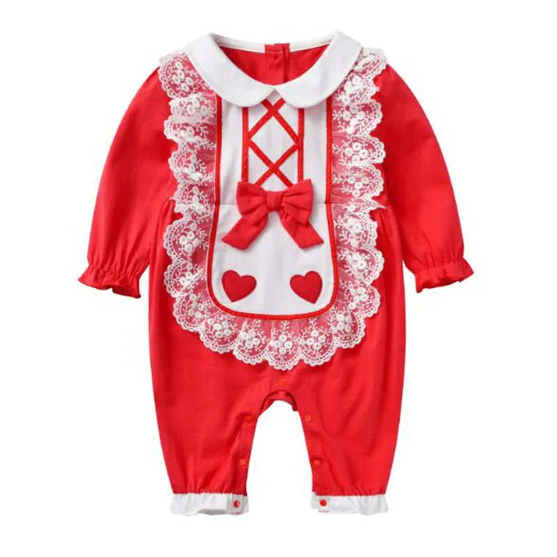 

Spring Cute Infant Baby Girls Printing Rompers Long Sleeve Rompers Autumn Newborn Baby Girls Rompers Clothes