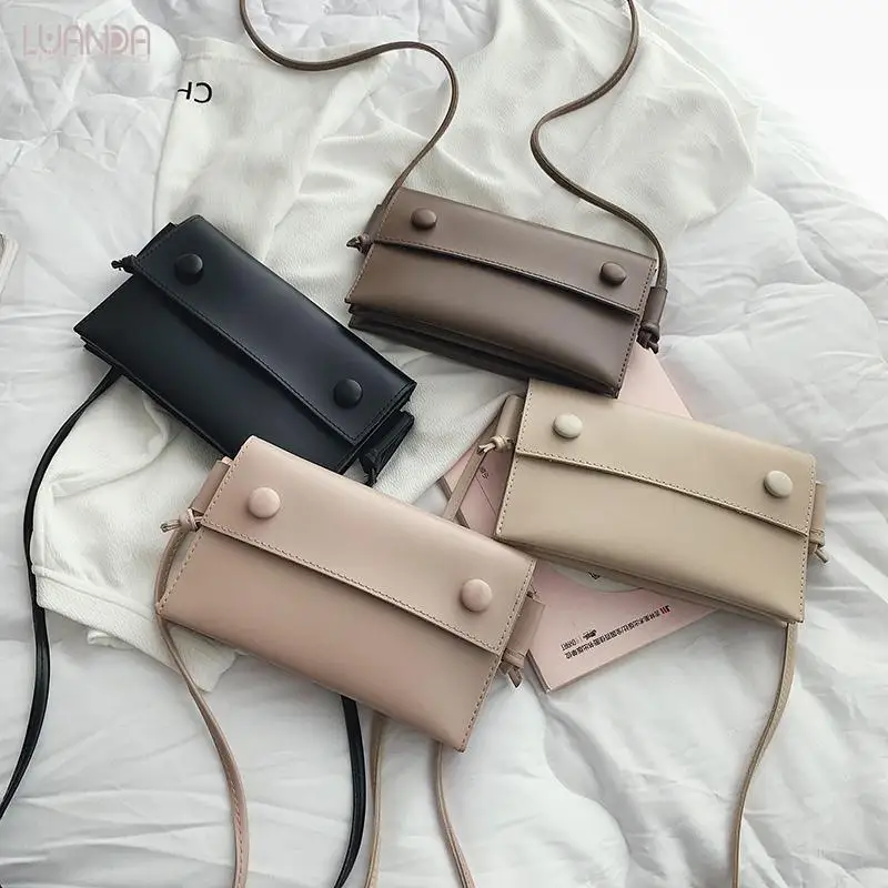 Женские сумки мессенджеры модная дизайнерская черная маленькая сумка с клапаном